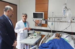 I.R. Iran, Ministry of Foreign Affairs- Iran FM visits Syrian diplomat injured in Israel raid on Damascus mission